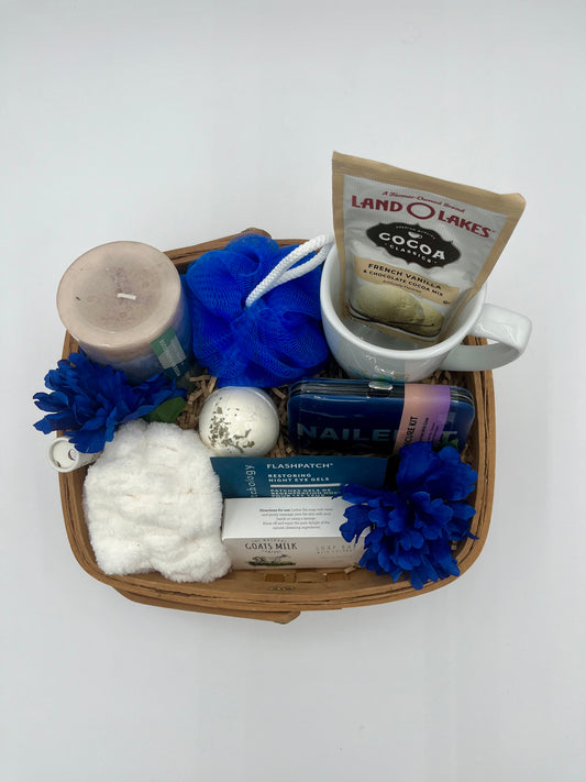 Blue Gift Basket